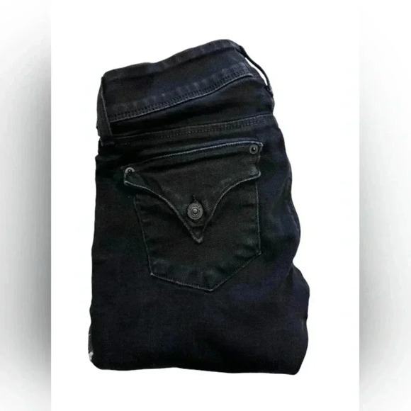 Hudson Jeans Collin Vice Versa Skinny Size 27 Black Floral - Picture 9 of 12